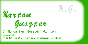 marton guszter business card